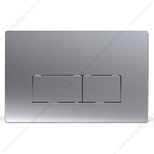 Кнопка смыва AZARIO двойная, квадратная, цвет хром матовый AZ-8200-0088/AZ-P58-0110