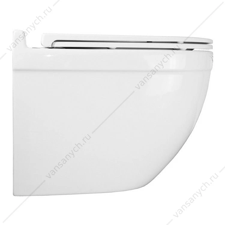 Унитаз безободковый смыв скрытое ТОРНАДО с сидением микролифт, быстросъем Azario Fora подвесной AZ-0017-UQ1