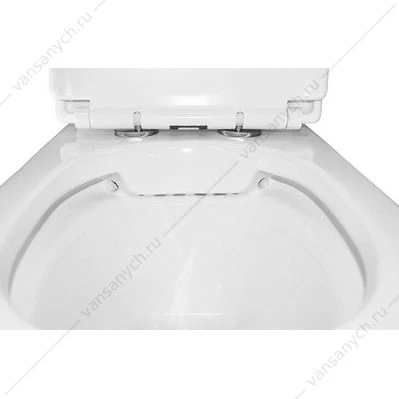 Унитаз-компакт безободковый с сидением микролифт, быстросъем Azario FRETTA ROUND 650x340x790 AZ-7121A