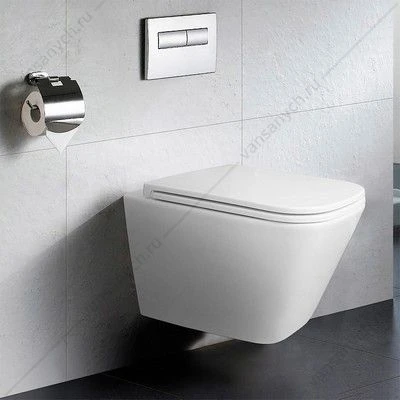Сет: Инсталляция AZARIO NEW 3/6л + Унитаз безободковый смыв скрытое Торнадо Azario Teramo+сиденье микролифт, быстросъем AZ-501A+AZ-0052-UQ3