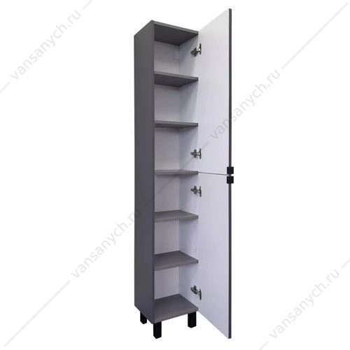 Шкаф-колонна 35х190 для ванной Comforty Лима 35Н антрацит, 00-00019242CF