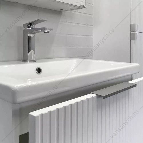 Тумба с раковиной 60 Comforty Лима-60Н2 напольная, белый мат., раковина Como 60, 00-00019173CF