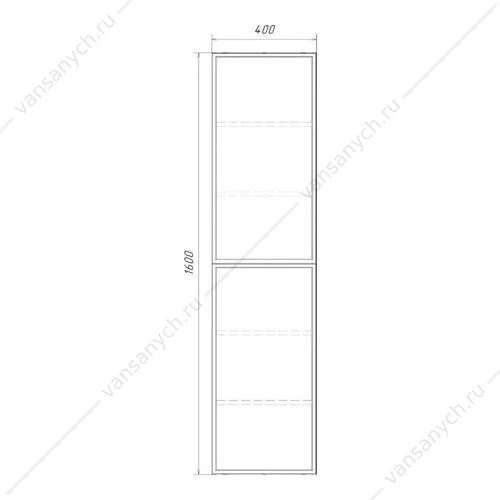 Шкаф-колонна 40х160 подвесной Comforty Мадрид 40 белый матовый, 00-00017873CF