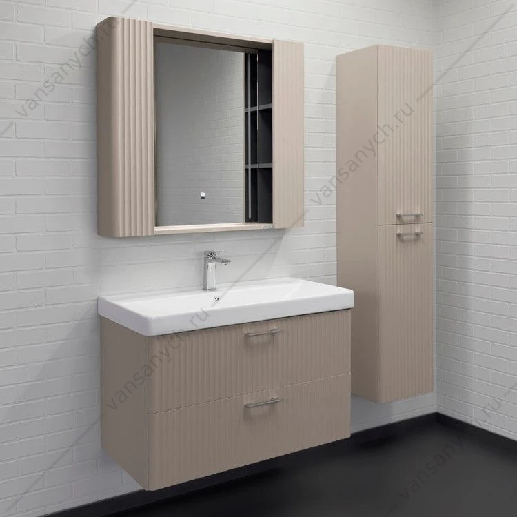 Шкаф-колонна 35х160 подвесной Comforty Ангара-35 дуб латте, 00-00019370CF