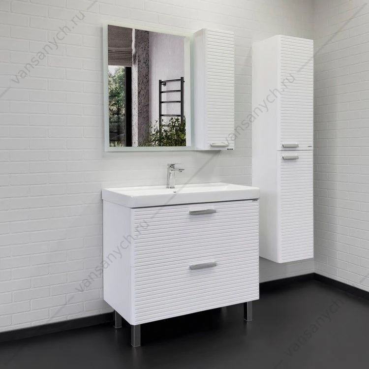 Шкаф-колонна 35х160 подвесной Comforty Танжер-35 белый матовый, 00-00019362CF
