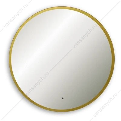 Зеркало AZARIO Monaco-GOLD d1000 бесконтактный сенсор, золотая рамка LED-00002767