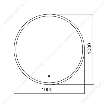 Зеркало AZARIO Monaco-GOLD d1000 бесконтактный сенсор, золотая рамка LED-00002767