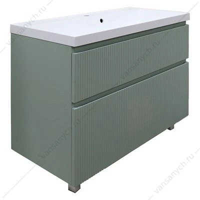 Тумба Azario Viola 100/2Н 1000х450х850 напольная, с раковиной Астория 100, фисташковый CS00097145