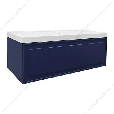 Тумба с раковиной 100см Azario Belloni 100 подвесная, Push to Open, раковина Астория 100, синий CS00098076