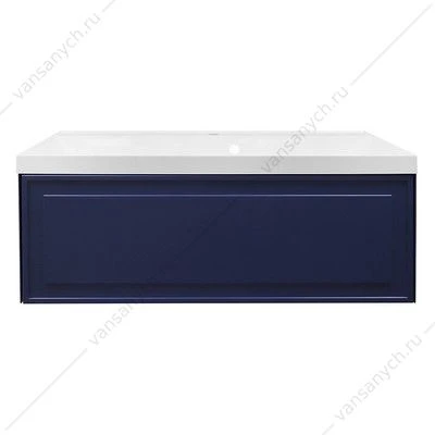 Тумба с раковиной 100см Azario Belloni 100 подвесная, Push to Open, раковина Астория 100, синий CS00098076