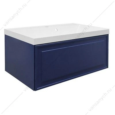 Тумба с раковиной 80 Azario Belloni 80 подвесная, Push to Open, раковина Астория 80, синий CS00098084