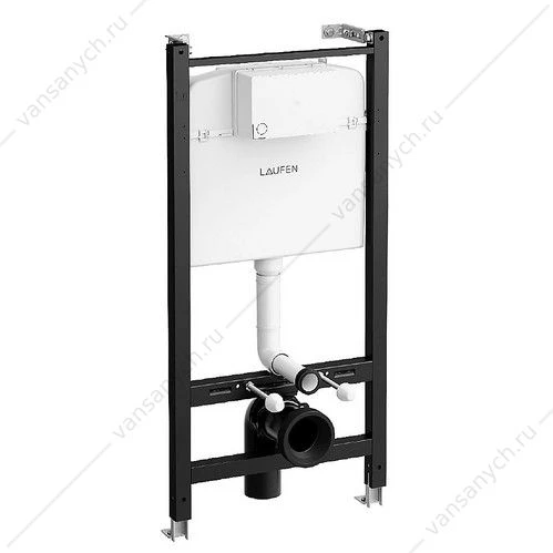 ПЭК PRO LAUFEN унитаз безободковый смыв Rimless, инсталляция, сиденье микролифт, быстросъем, клавиша смыва белая Z.RU93.0.761.6