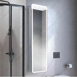 Пенал с зеркалом 45х15х160 BELBAGNO MARINO с подсветкой, сенсор, белый SPC-MAR-450/1600-1A-LED-TCH