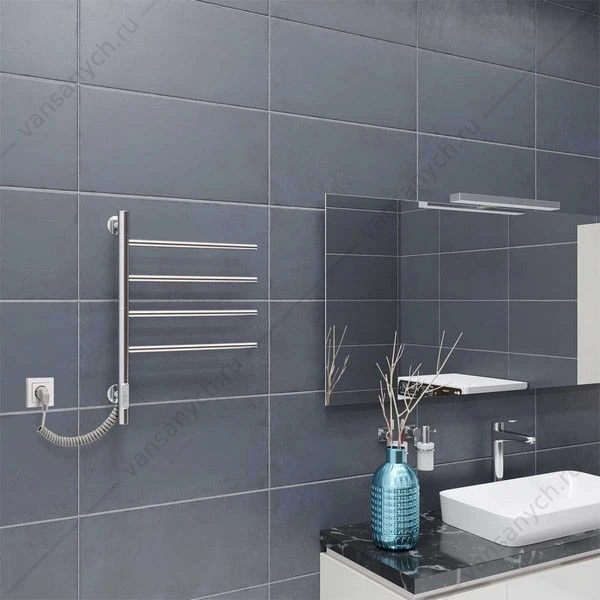 Полотенцесушитель 43х60 электрический Vincea VTD-1S1CE, хром, таймер