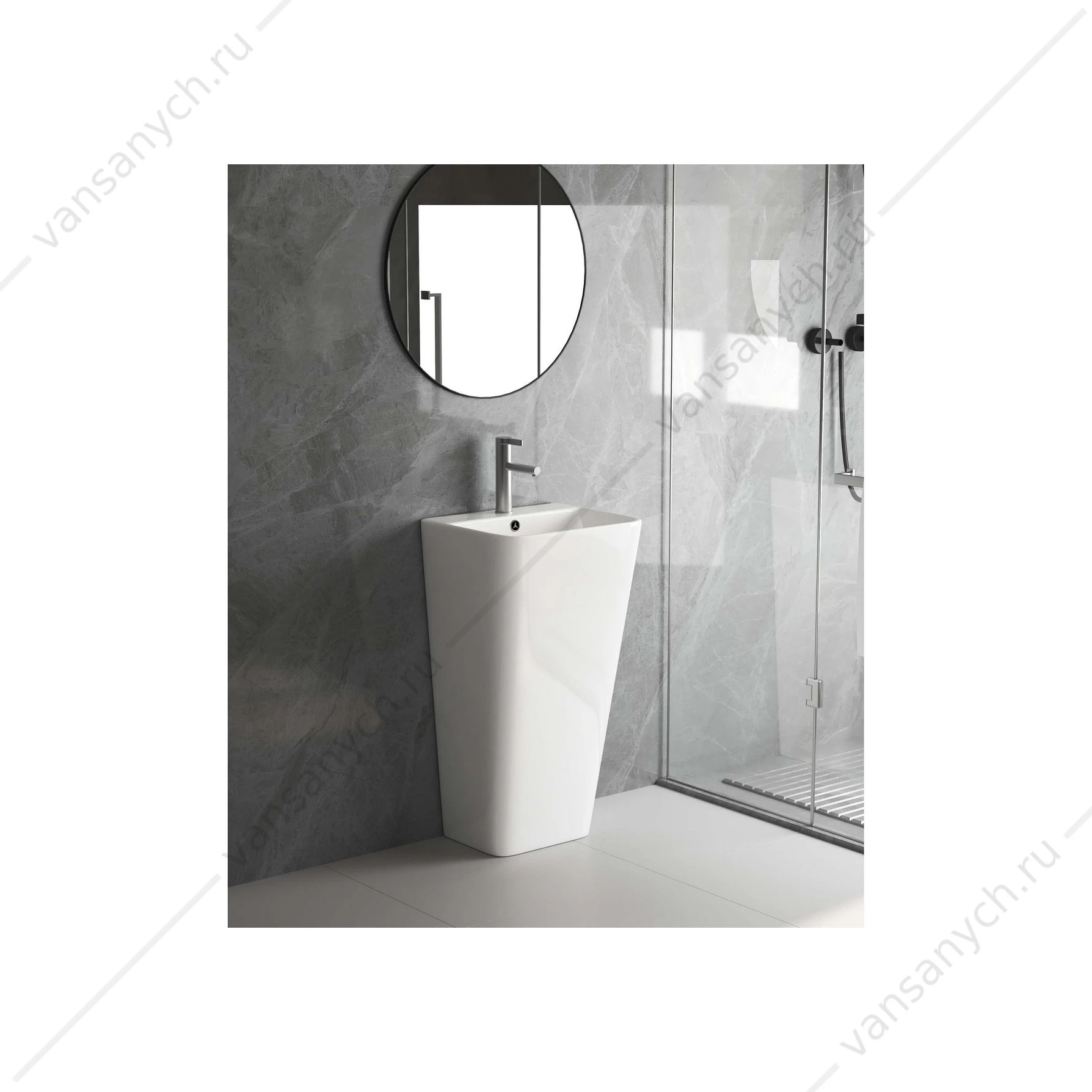 Раковина 44х38 напольная Aquatek Optima Square белый AQ4401-00
