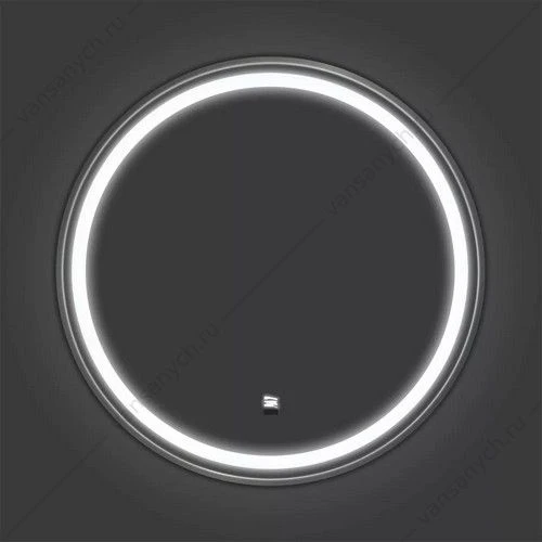 Зеркало D75 в алюминиевой раме цвет серебро Comforty Лея-75 LED-подсветка, бесконт. сенсор, антипар