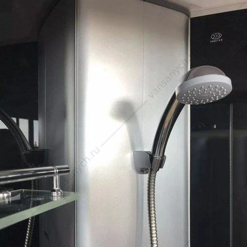 Душевая кабина 90х90 Comforty 307GG NEW серое стекло, задняя черная панель