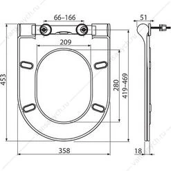 Крышка-сиденье с микролифтом и легким снятием Uni Chrome Slim X01550