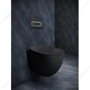 Унитаз подвесной Uni Chrome RimOFF (безободковый) ЧЕРНЫЙ X01794