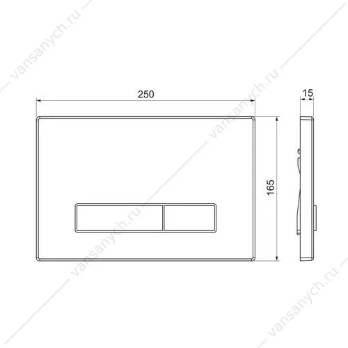 Панель смыва двухрежимная Comforty CF5097HCC хром глянцевый