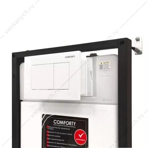 Панель смыва пневматический механизм, 2 реж, Comforty CF5097JWP (белый глянец) для инсталляции CF5K011DP