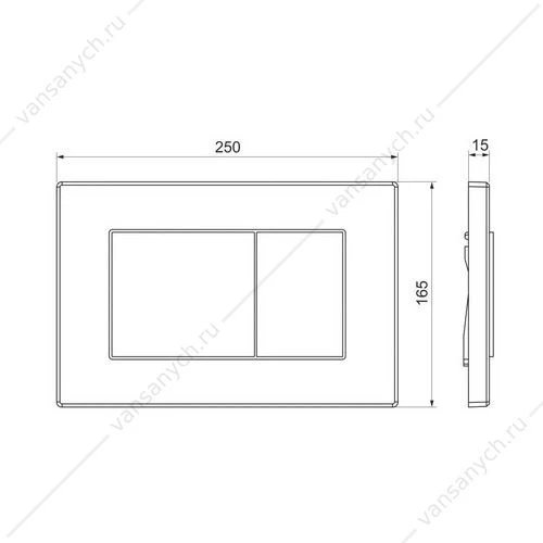 Панель смыва пневматический механизм, 2 реж, Comforty CF5097JSP (сатин) для инсталляции CF5K012DP