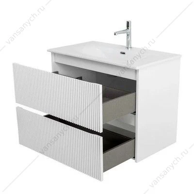 Тумба под раковину 80 BELBAGNO UNO подвесная с 2ящ. Bianco Opaco UNO-800-2C-SO-BO