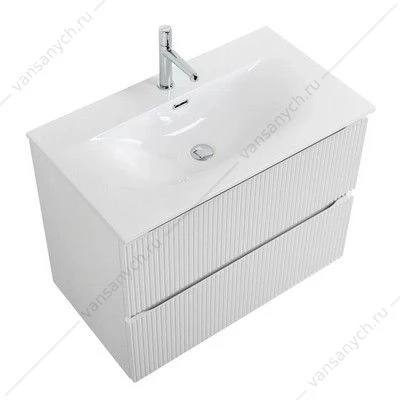 Тумба под раковину 80 BELBAGNO UNO подвесная с 2ящ. Bianco Opaco UNO-800-2C-SO-BO