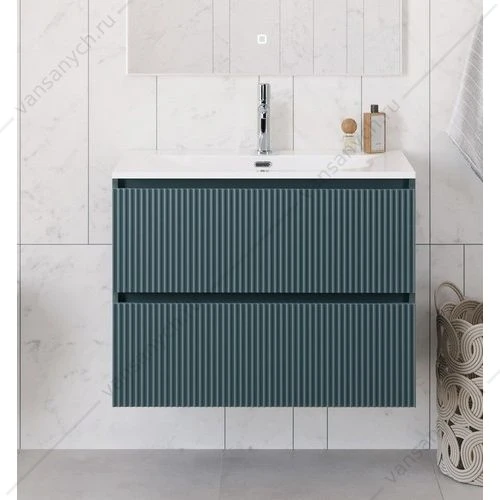 Тумба под раковину 80 BELBAGNO UNO подвесная с 2ящ. голубой Матовый UNO-800-2C-SO-AO