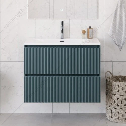 Тумба под раковину 90 BELBAGNO UNO подвесная с 2ящ. голубой Матовый UNO-900-2C-SO-AO