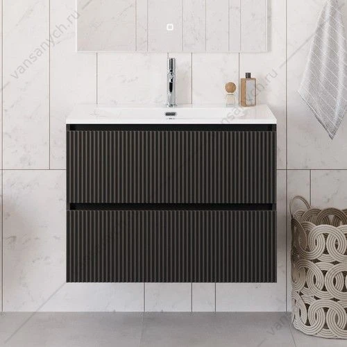 Тумба под раковину 90 BELBAGNO UNO подвесная с 2ящ. Темно-Серый Матовый UNO-900-2C-SO-GSO