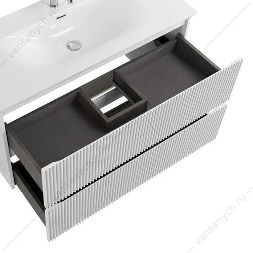 Тумба под раковину 100 BELBAGNO UNO подвесная с 2ящ. Bianco Opaco UNO-1000-2C-SO-BO