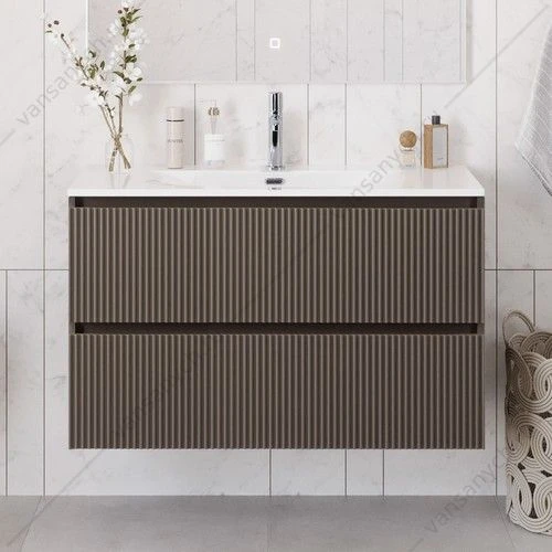 Тумба под раковину 100 BELBAGNO UNO подвесная с 2ящ. Бежевый матовый UNO-1000-2C-SO-СO