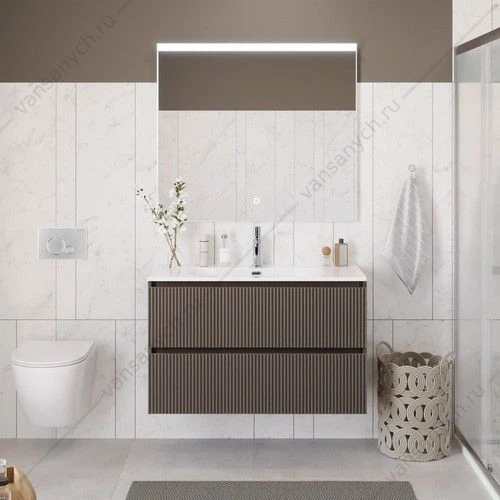 Тумба под раковину 120 BELBAGNO UNO подвесная с 2ящ. Бежевый матовый UNO-1200-2C-SO-СO