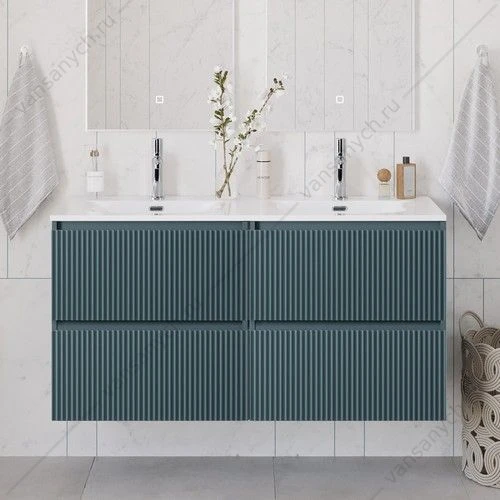 Тумба под двойную раковину с 4ящ. BELBAGNO UNO 1200x455x608 голубой Матовый UNO-1200-4C-SO-AO