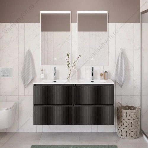 Тумба под двойную раковину с 4ящ. BELBAGNO UNO 1200x455x608 Темно-Серый Матовый UNO-1200-4C-SO-GSO