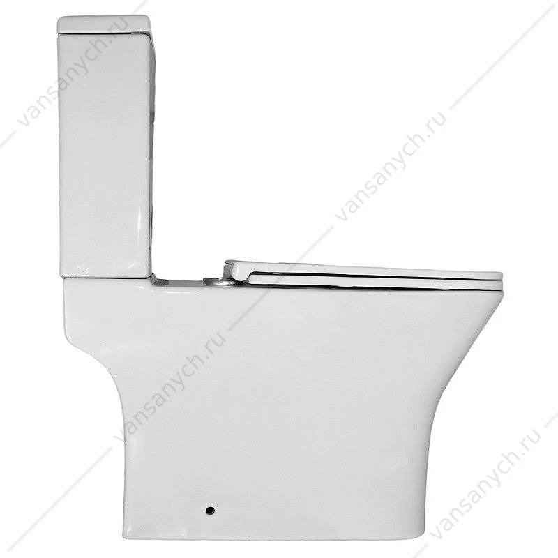 Унитаз-компакт безободковый, смыв Торнадо, сиденьем микролифт, быстросъем Azario Mari AZ-79143T