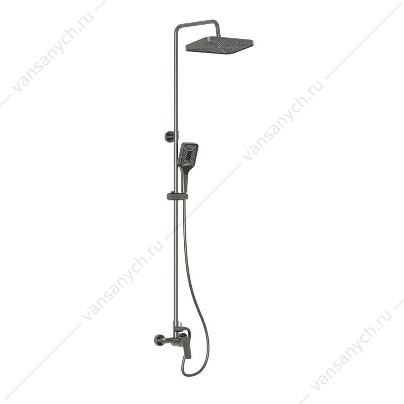 Душевая стойка со смесителем BelBagno DUE-DOCM-GM оружейная сталь
