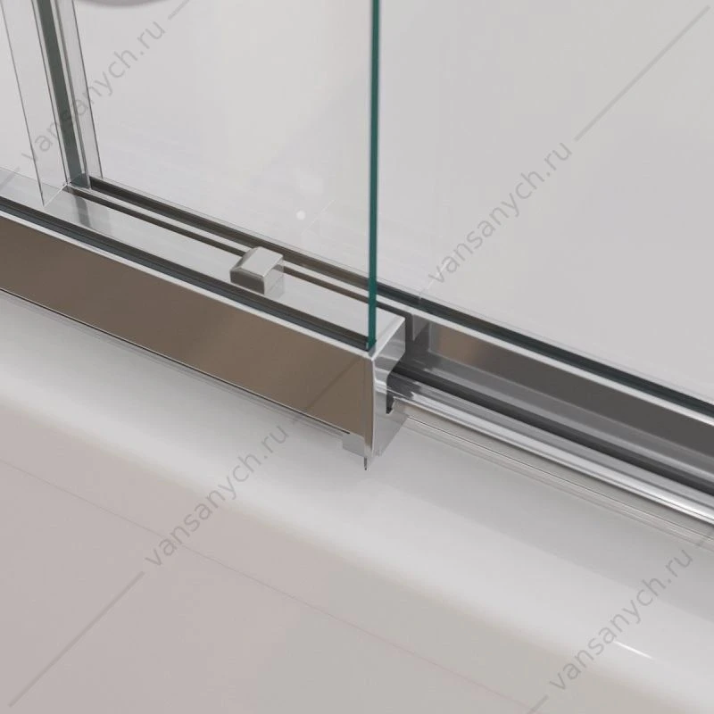 Шторка 90х150 на ванну стекло прозрачное, профиль хром CEZARES SLIDER-VF-11-90/150-C-Cr