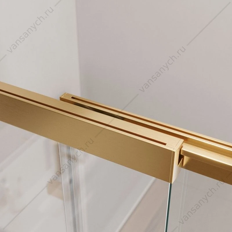 Шторка 90х150 на ванну стекло прозрачное, профиль золото CEZARES SLIDER-VF-11-90/150-C-BORO
