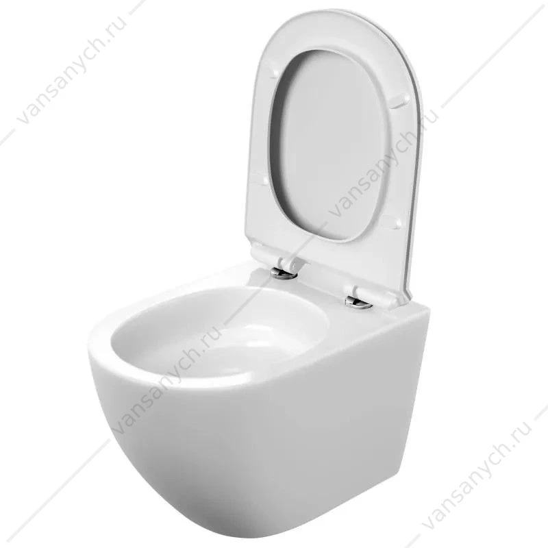 Готовый комплект Cersanit 69478: подвесной унитаз Brasko Vortex DPL EO slim, инсталляция Aqua 50 P, кнопка Accento Circle чёрная матовая