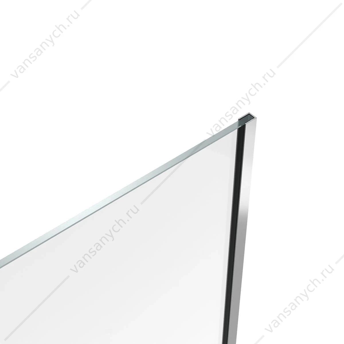 Шторка 70х140 на ванну Watersense Paula W00212 прозр. стекло, профиль хром