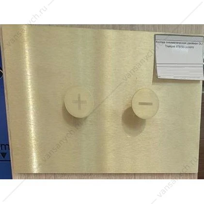Клавиша смыва пневматическая двойная золото матовое OLI Trumpet 878783