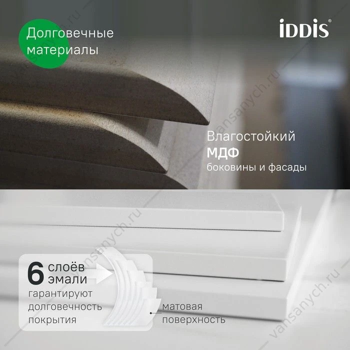 Тумба с раковиной 80 IDDIS Oxford Neo подвесная белый OXN80W0i95K