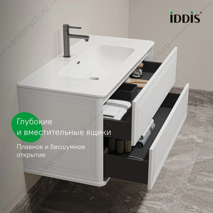 Тумба с раковиной 100 IDDIS Oxford Neo подвесная белый OXN10W0i95K
