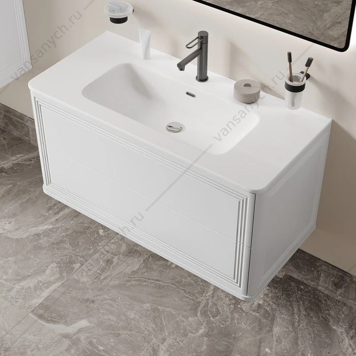Тумба с раковиной 100 IDDIS Oxford Neo подвесная белый OXN10W0i95K