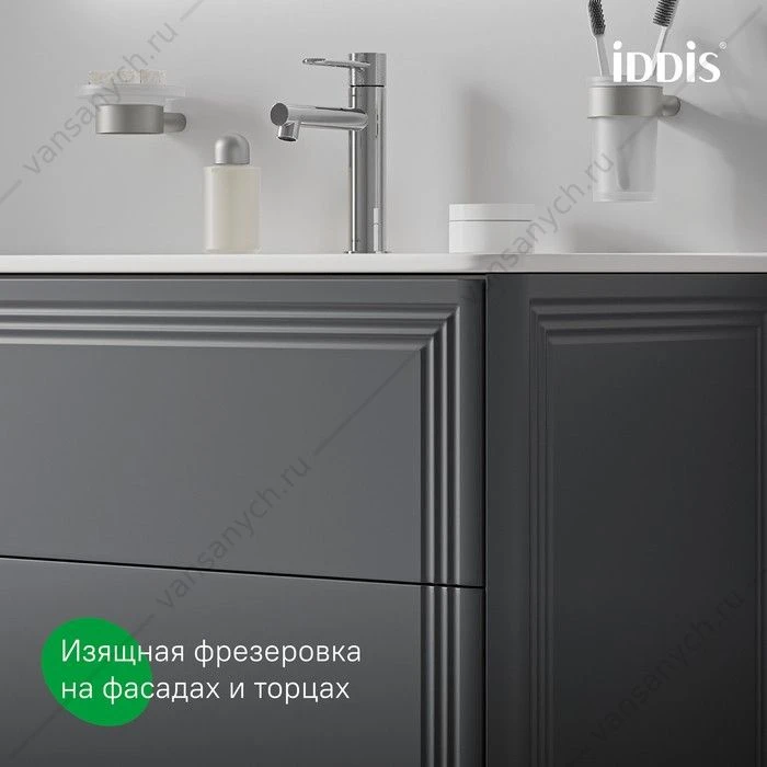 Тумба с раковиной 80 IDDIS Oxford Neo подвесная темно-серый OXN80D0i95K