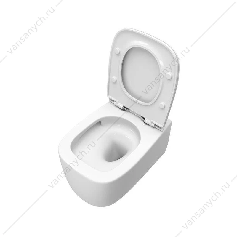 Унитаз безободковый, смыв Торнадо с сиденьем CEZARES COMFORT-TOR подвесной