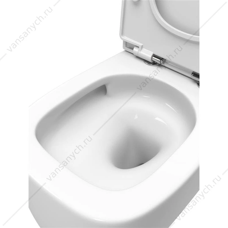 Унитаз безободковый, смыв Торнадо с сиденьем CEZARES COMFORT-TOR подвесной