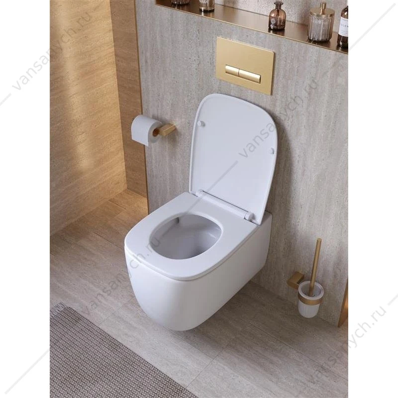 Унитаз безободковый, смыв Торнадо с сиденьем CEZARES COMFORT-TOR подвесной